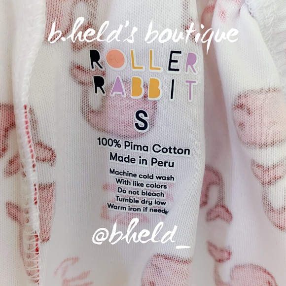 Roller Rabbit Moby The Whale Polo Pajamas in Pink Size Small S Brand New NWT - Picture 12 of 17